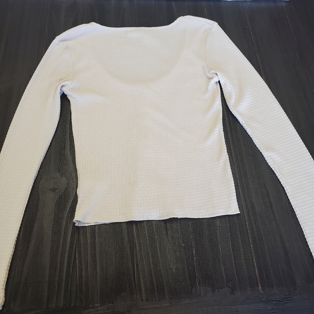 Urban Outfitters cream scoop neck crop size large - Picture 2 of 4